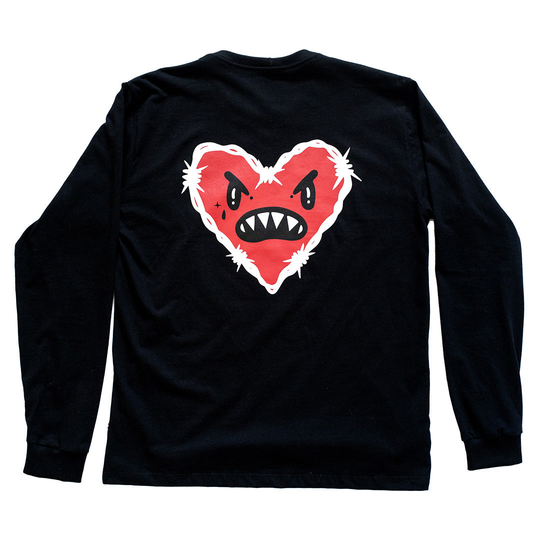 Manga Longa Black and Red T-shirt